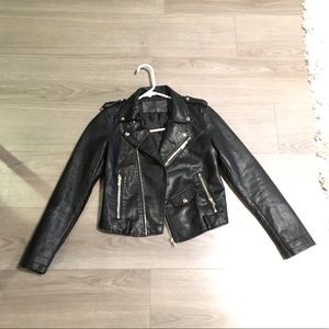 Moto faux leather jacket